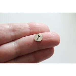 Sterling Silver Music Note Charm, Music Note Charm